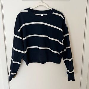 Lululemon Perfectly Oversized Cropped Crew Stripe